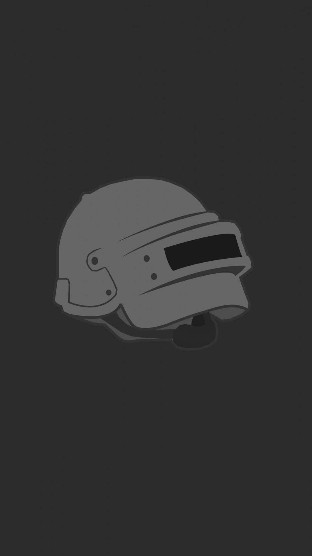 Vector Illustration Of Helmet Pubg Iphone Background