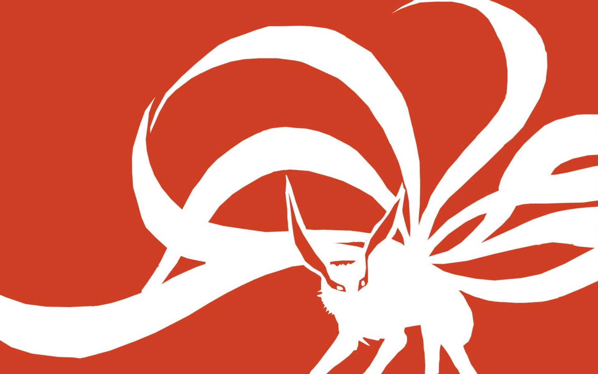 Vector Red Nine Tailed Fox