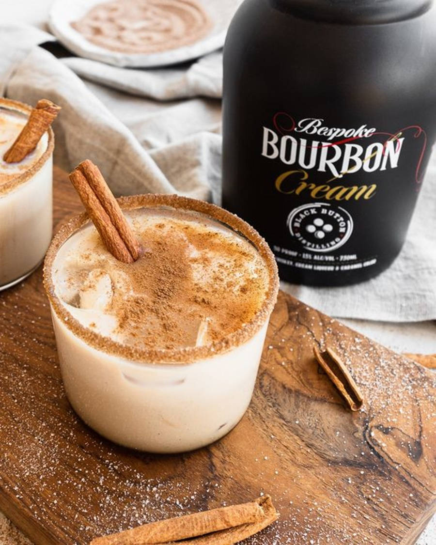 Vegan Coquito Black Button Distilling Background