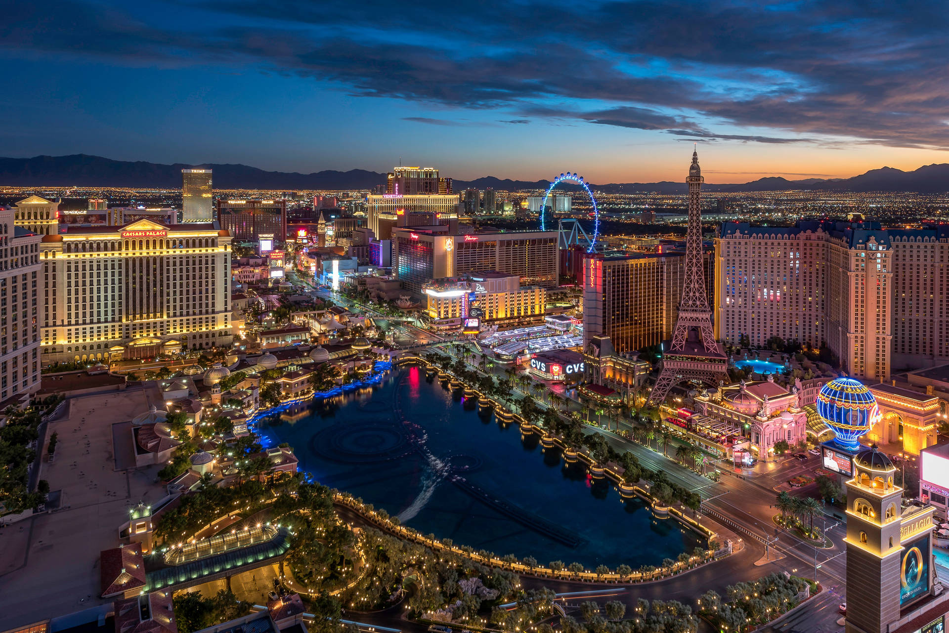 Vegas 4k Nevada Skyline Sunset Background