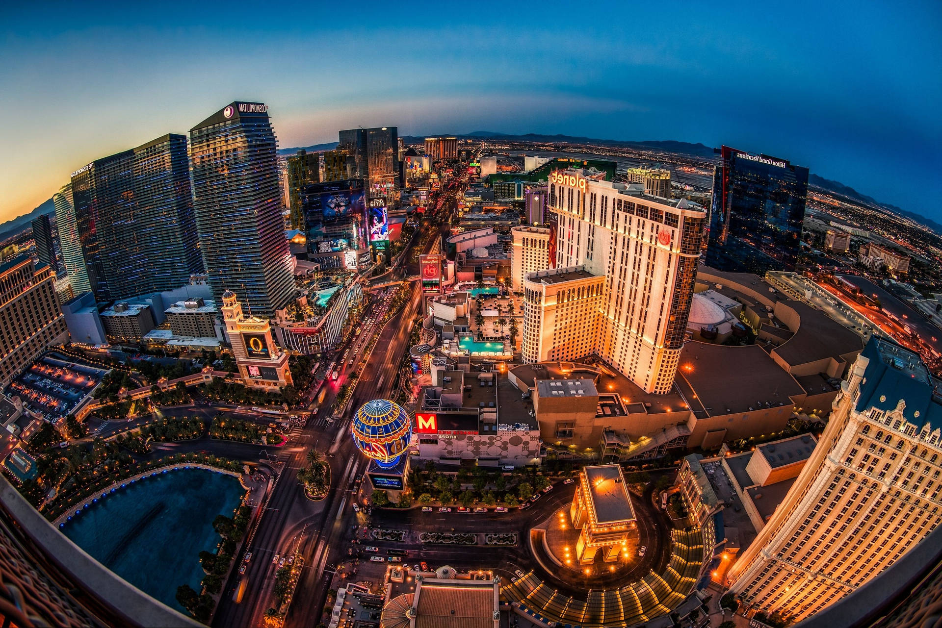 Vegas 4k View Of Skyline Background