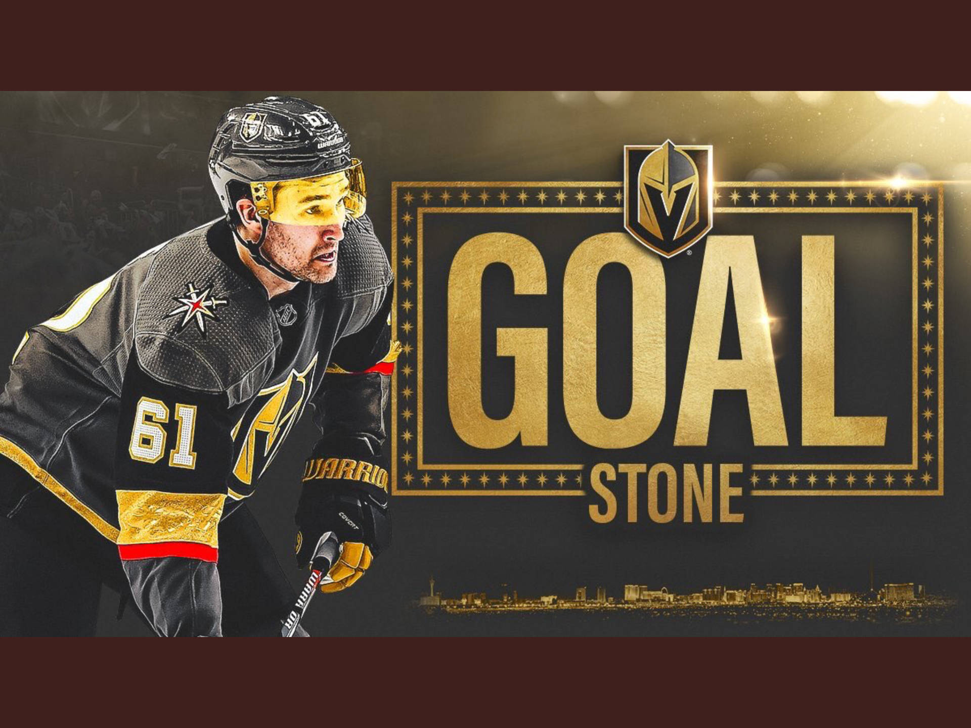 Vegas Golden Knights Athlete Mark Stone Goal Illustration Background