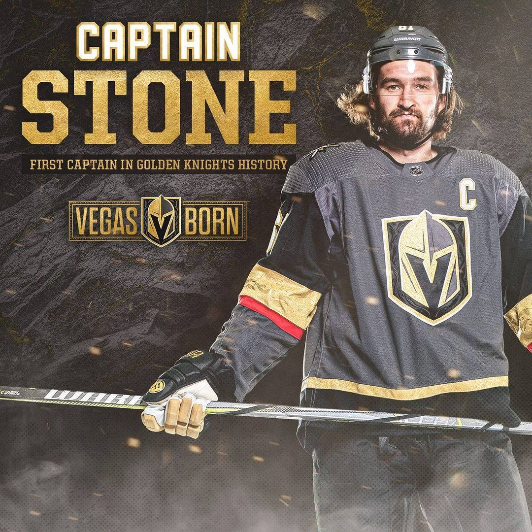 Vegas Golden Knights Captain Mark Stone Illustration Background