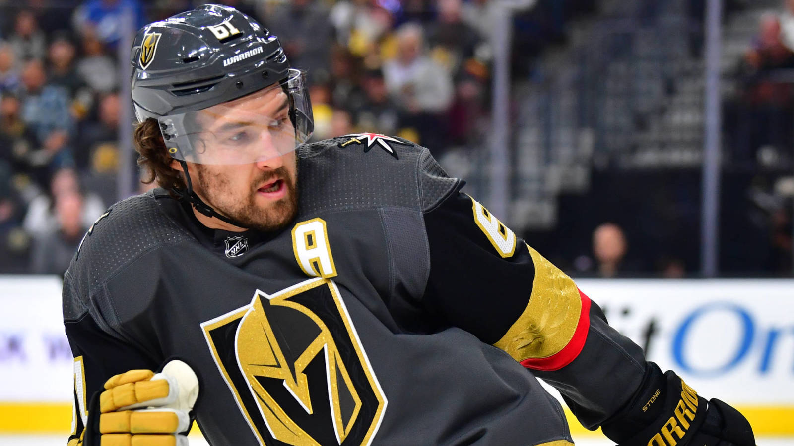 Vegas Golden Knights Captain Mark Stone Medium Shot Background