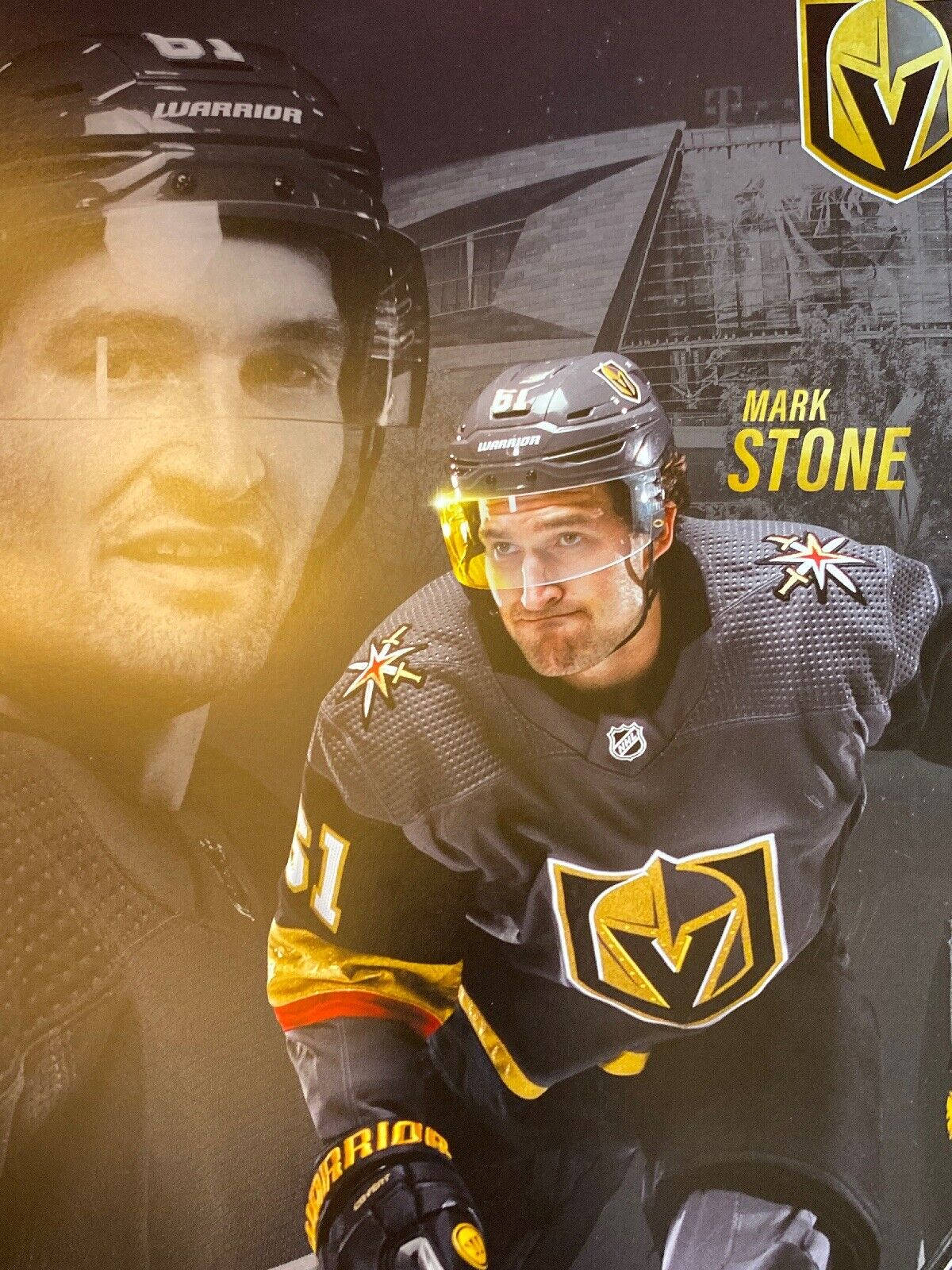 Vegas Golden Knights Hockey Athlete Mark Stone Illustration Background