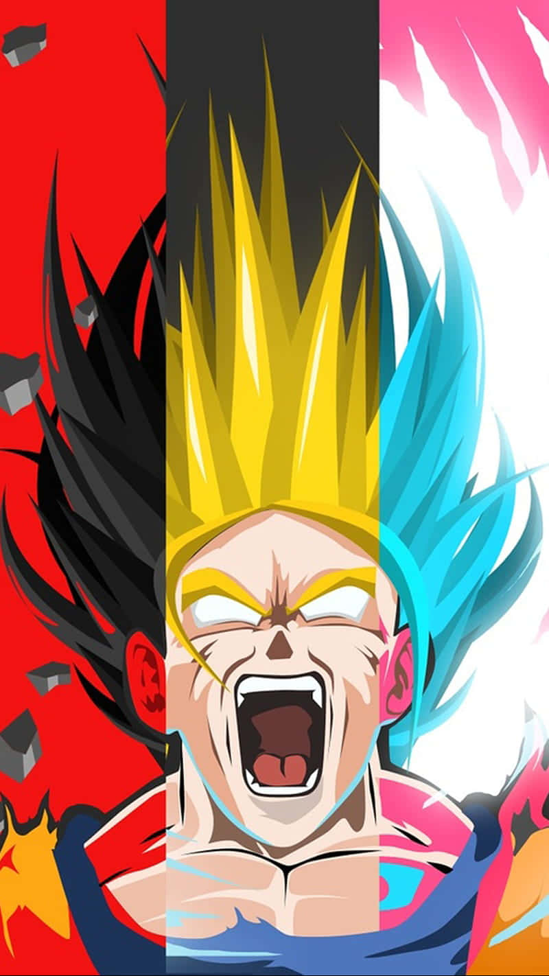 Vegeta And Goku In An Epic Battle Of Sheer Power Background