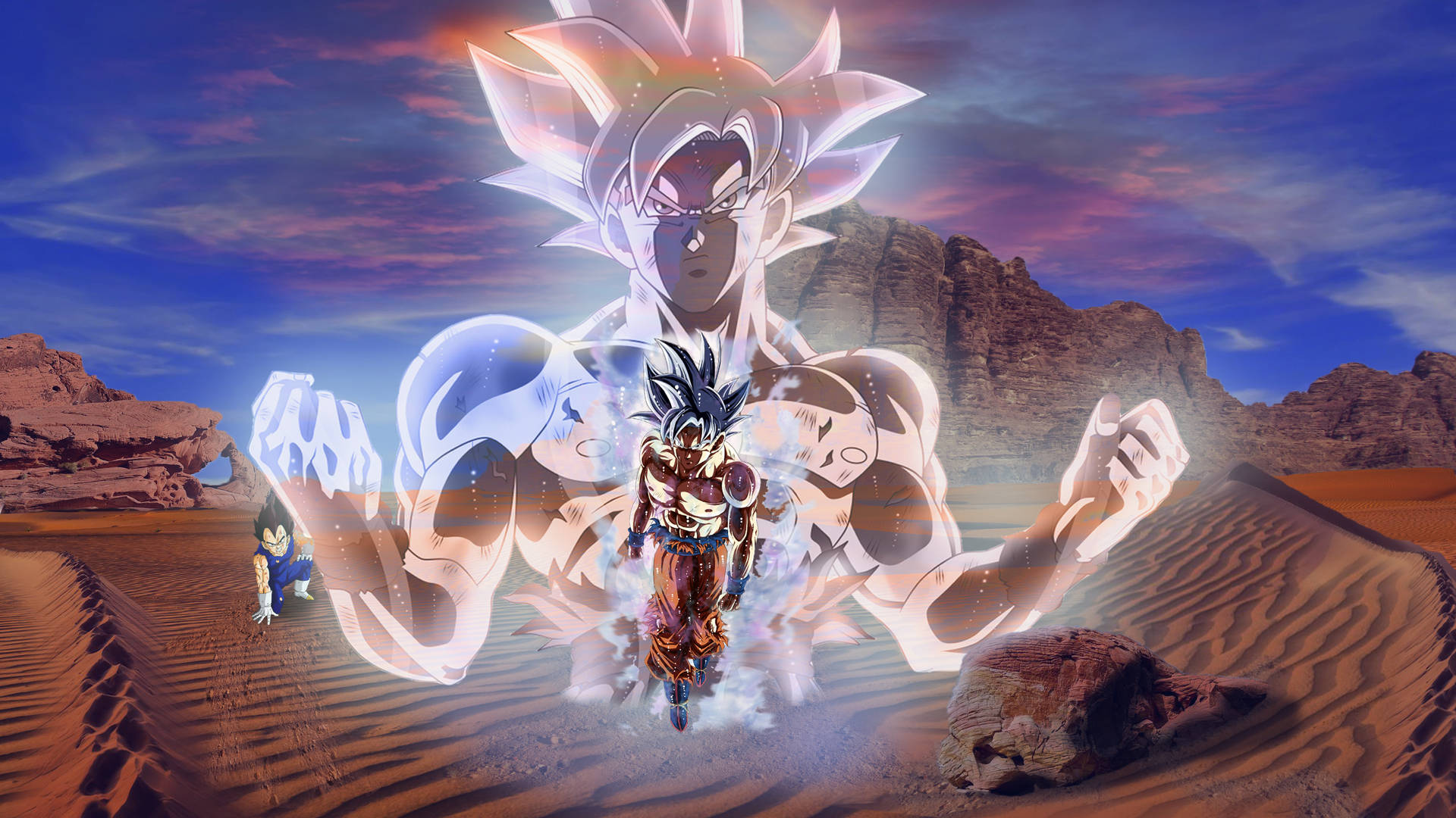 Vegeta And Ultra Instinct Goku Background