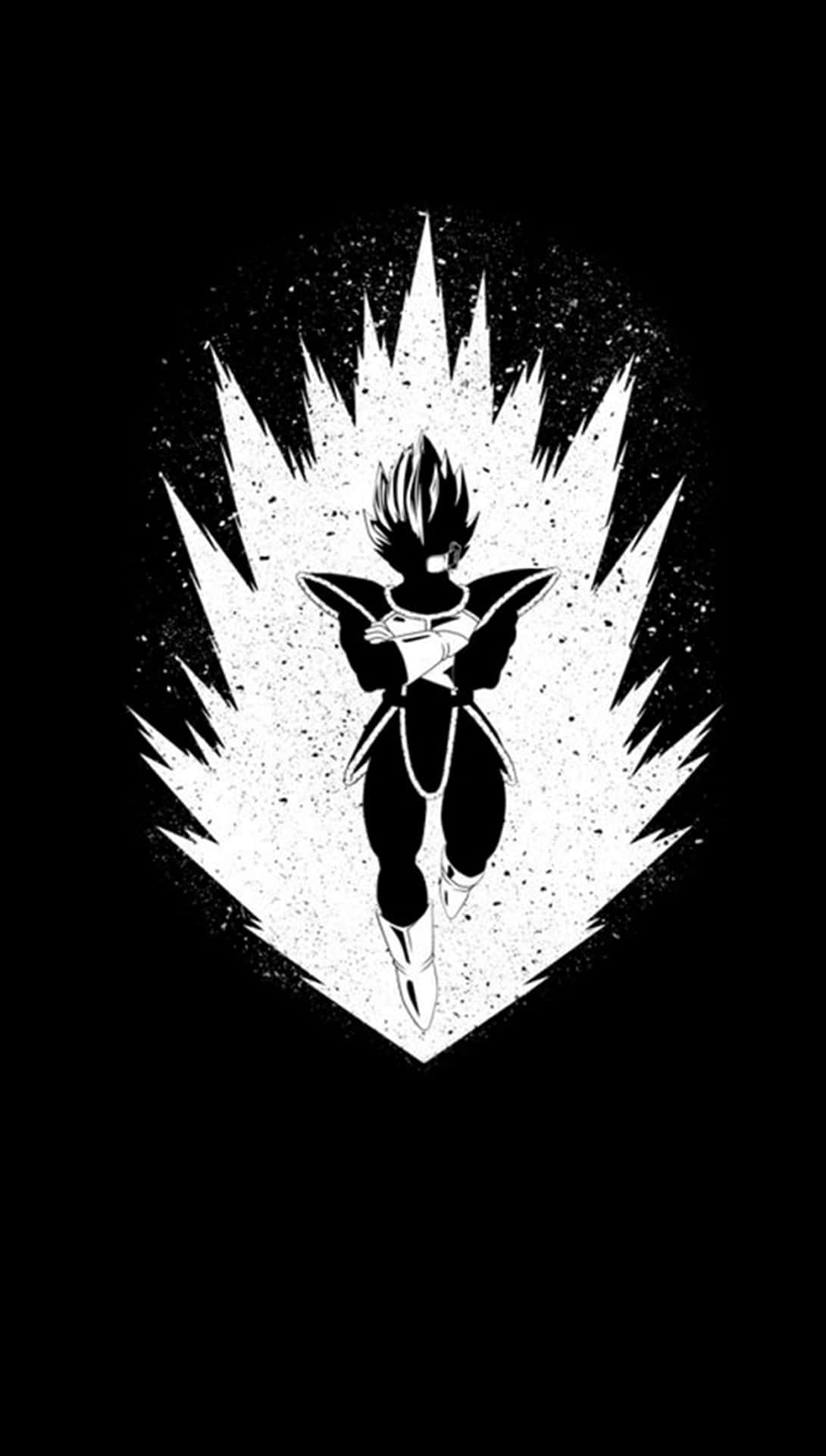 Vegeta Black And White - Super Saiyan Hero