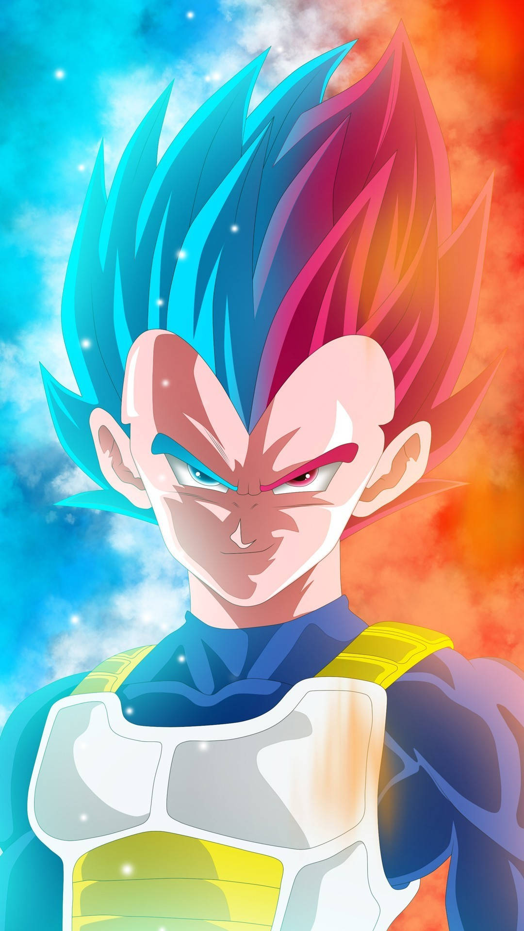 Vegeta Blue-red Hair Dragon Ball Z Iphone Background