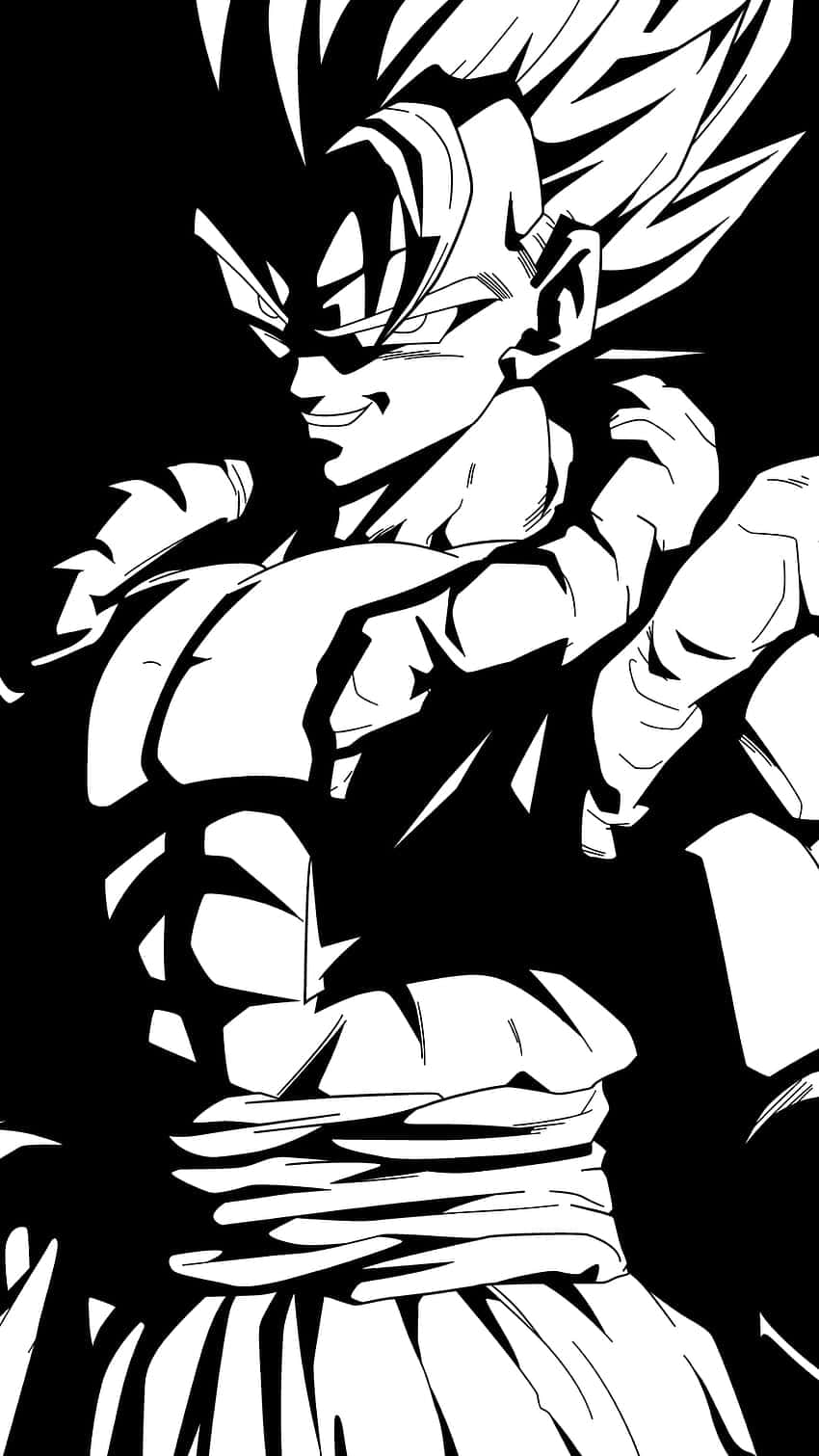 Vegeta In Black And White