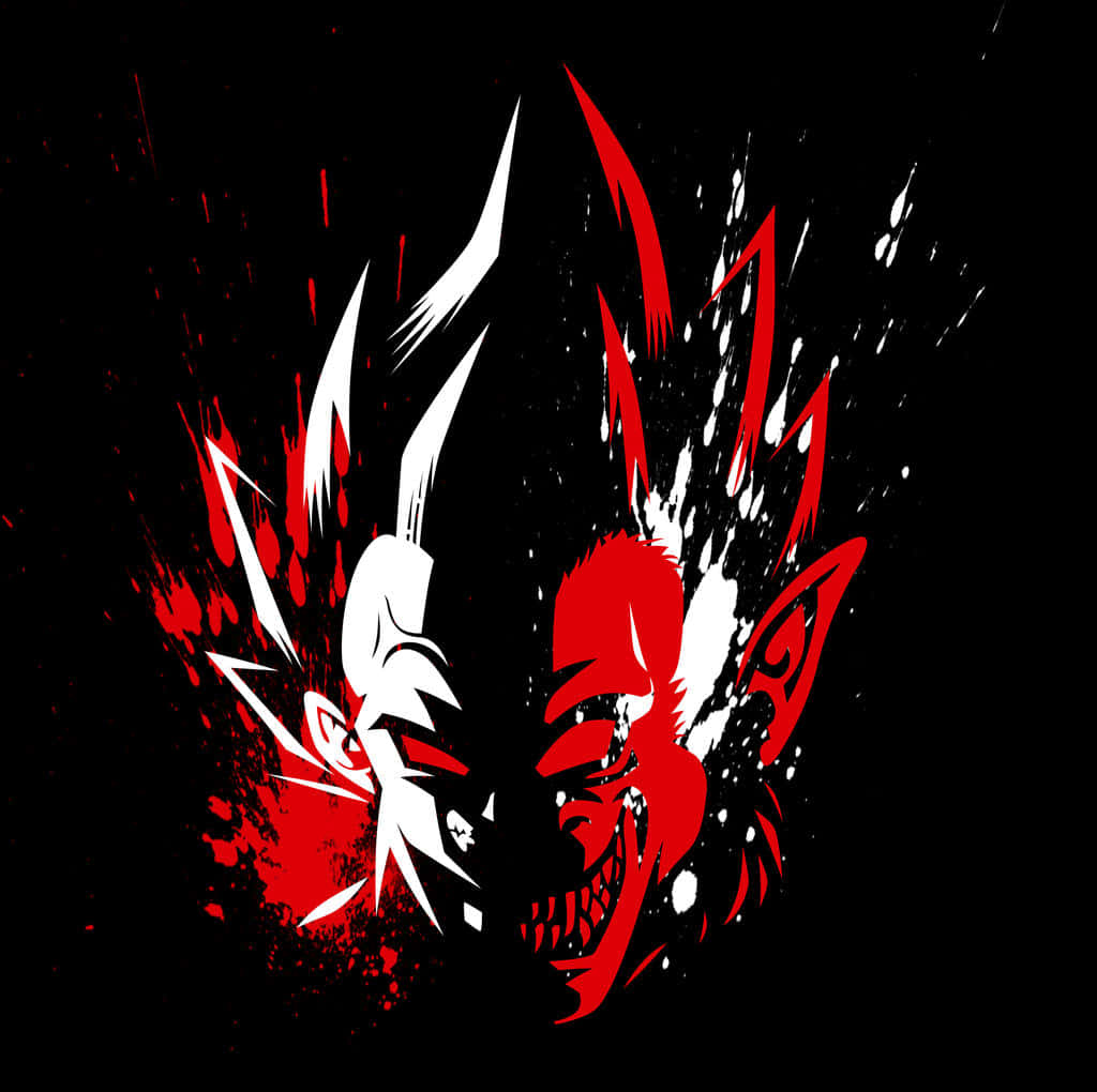 Vegeta In Black And White Background