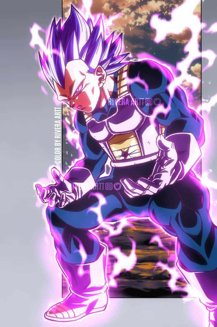 Vegeta Ultra Ego Ablaze Background