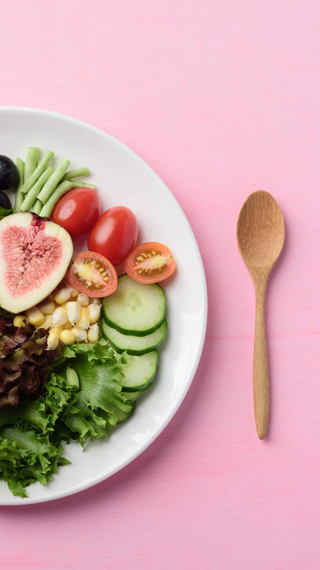 Vegetable Salad Food 4k On Plate Background