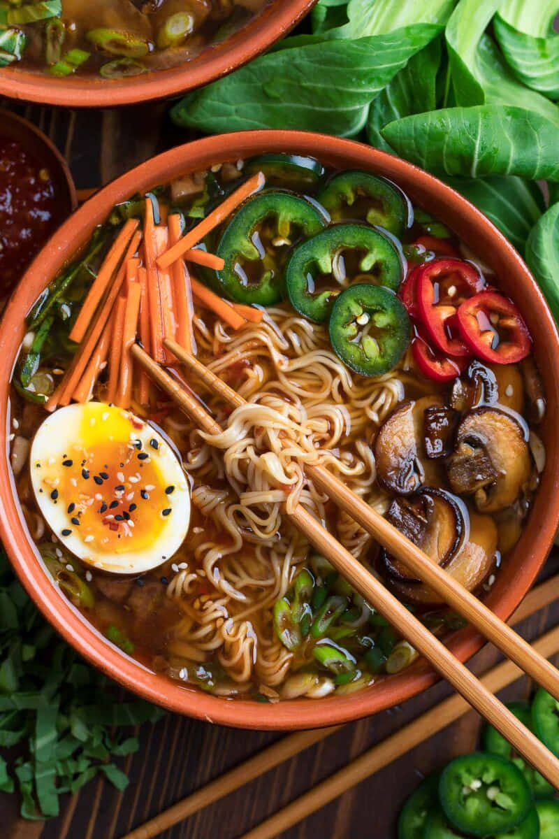 Veggie Ramen Background