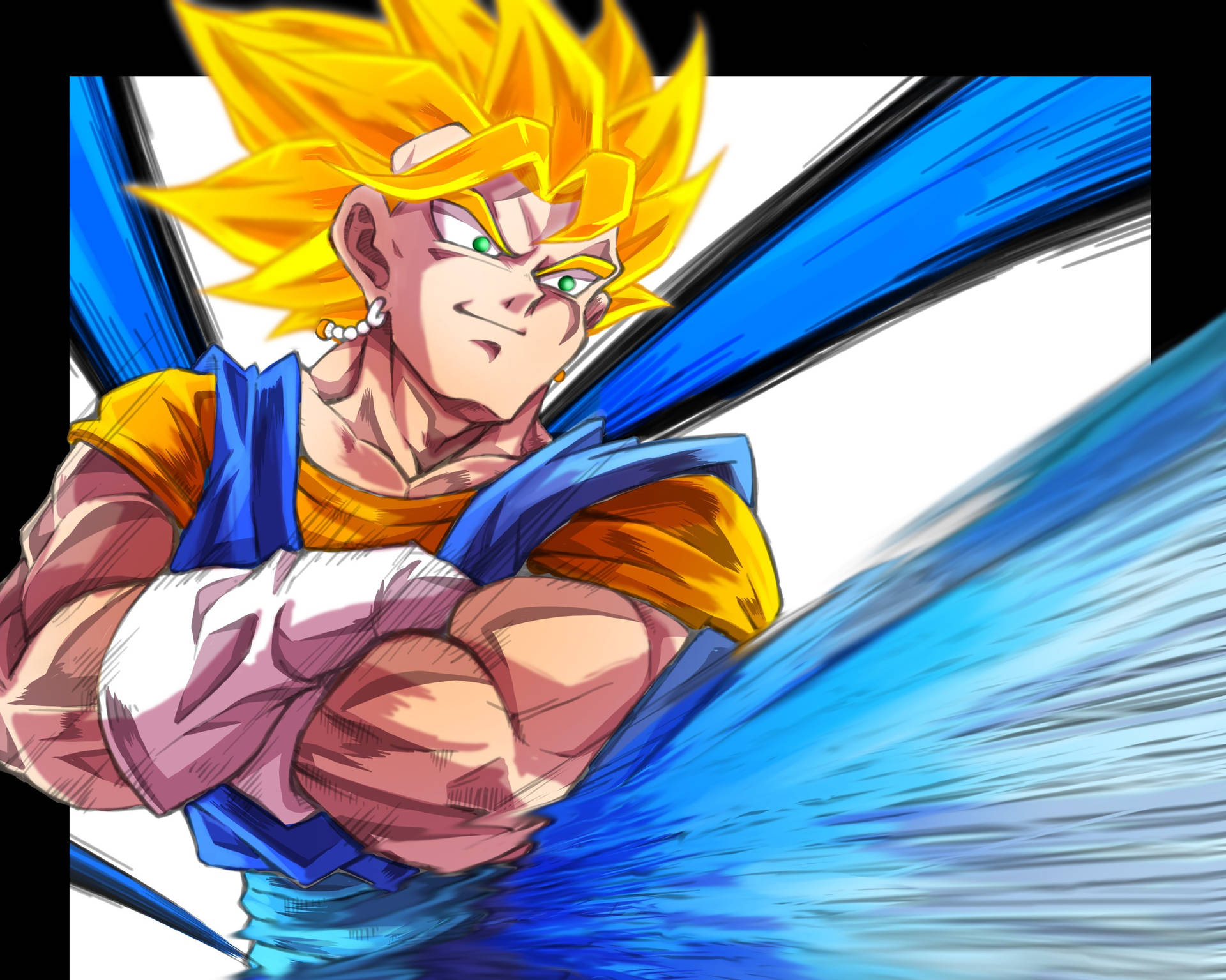 Vegito With Crossed Arms Background