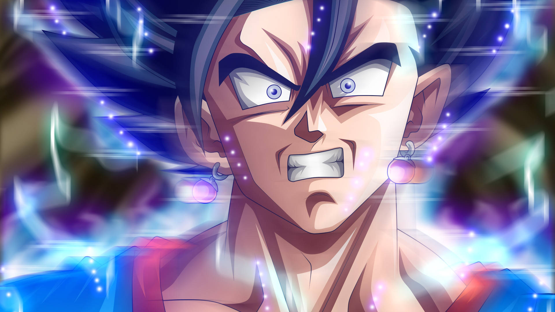Vegito With Distressed Expression Background