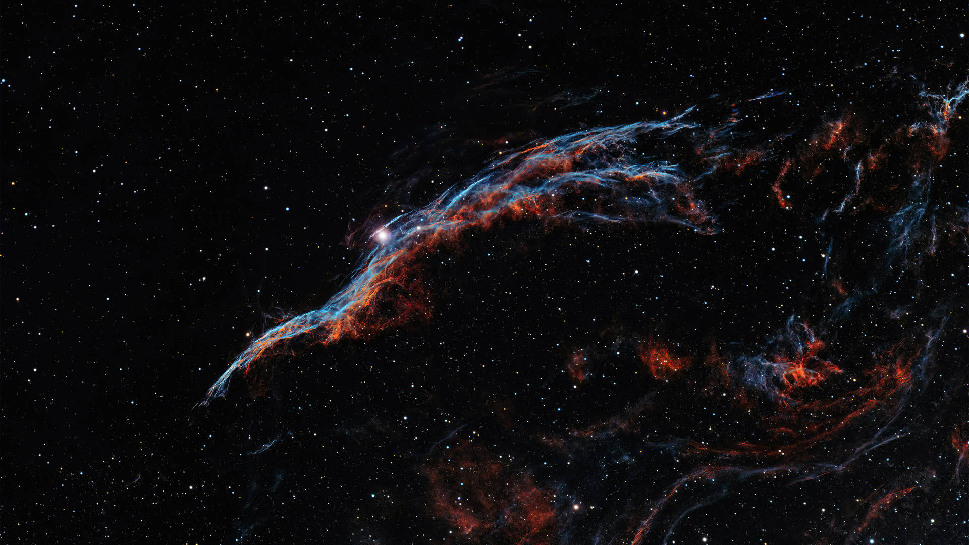 Veil Nebula Psychedelic 4k Background