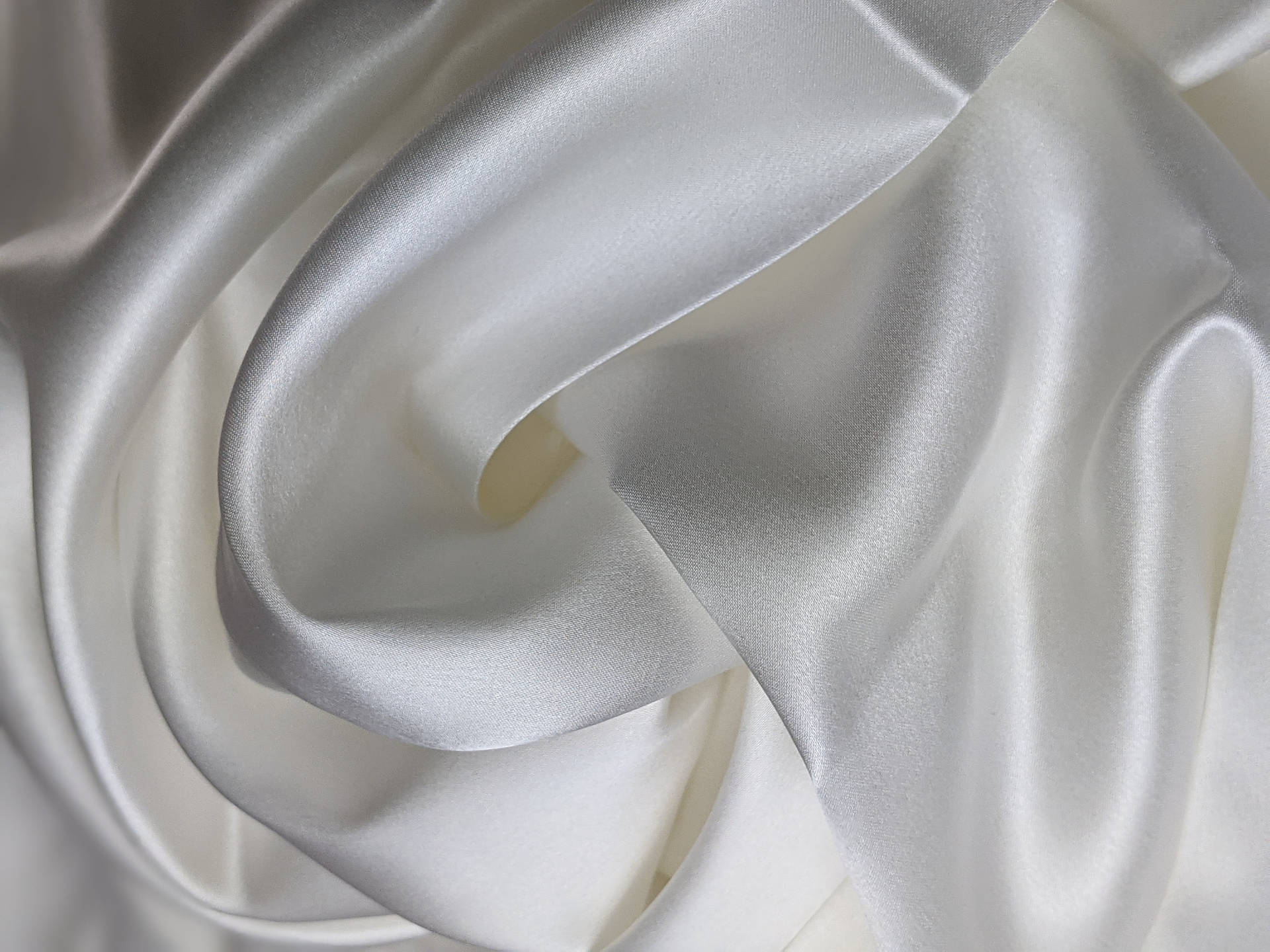 Velvety White Silk Fabric