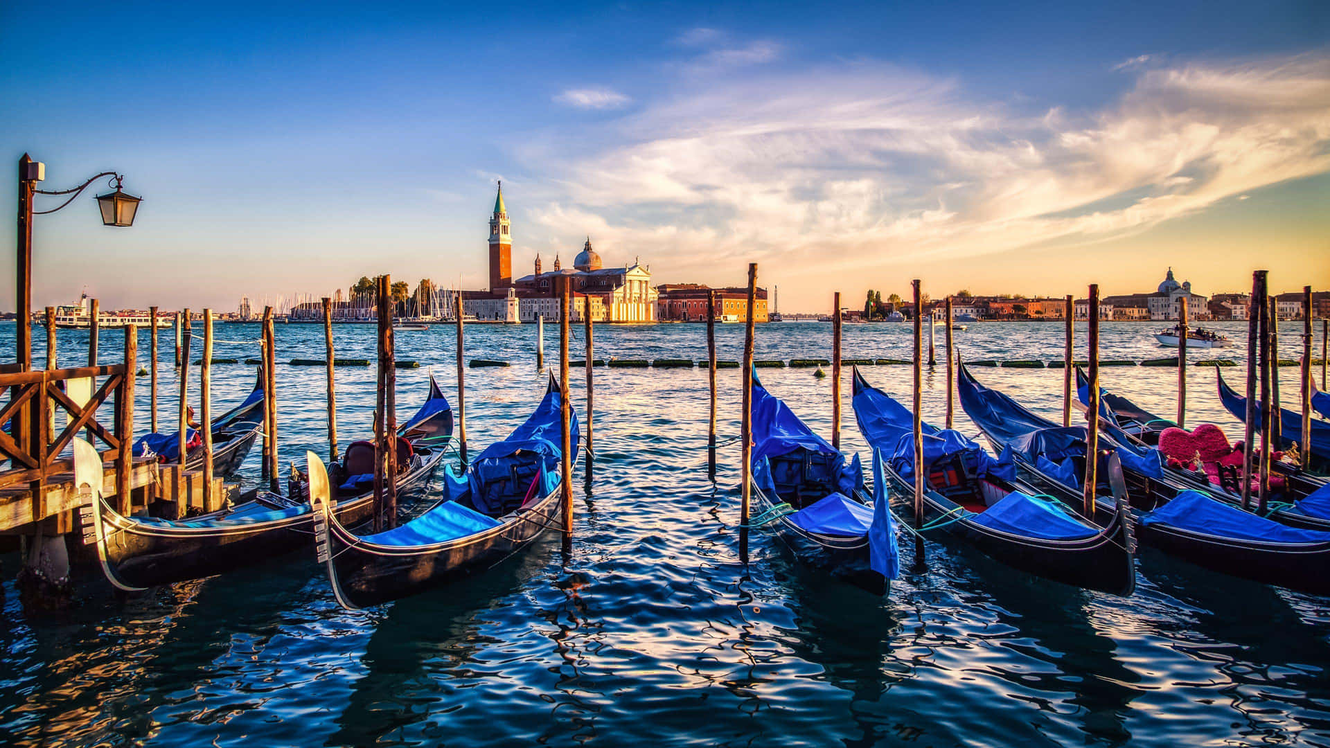 Venetian Gondolasat Sunset