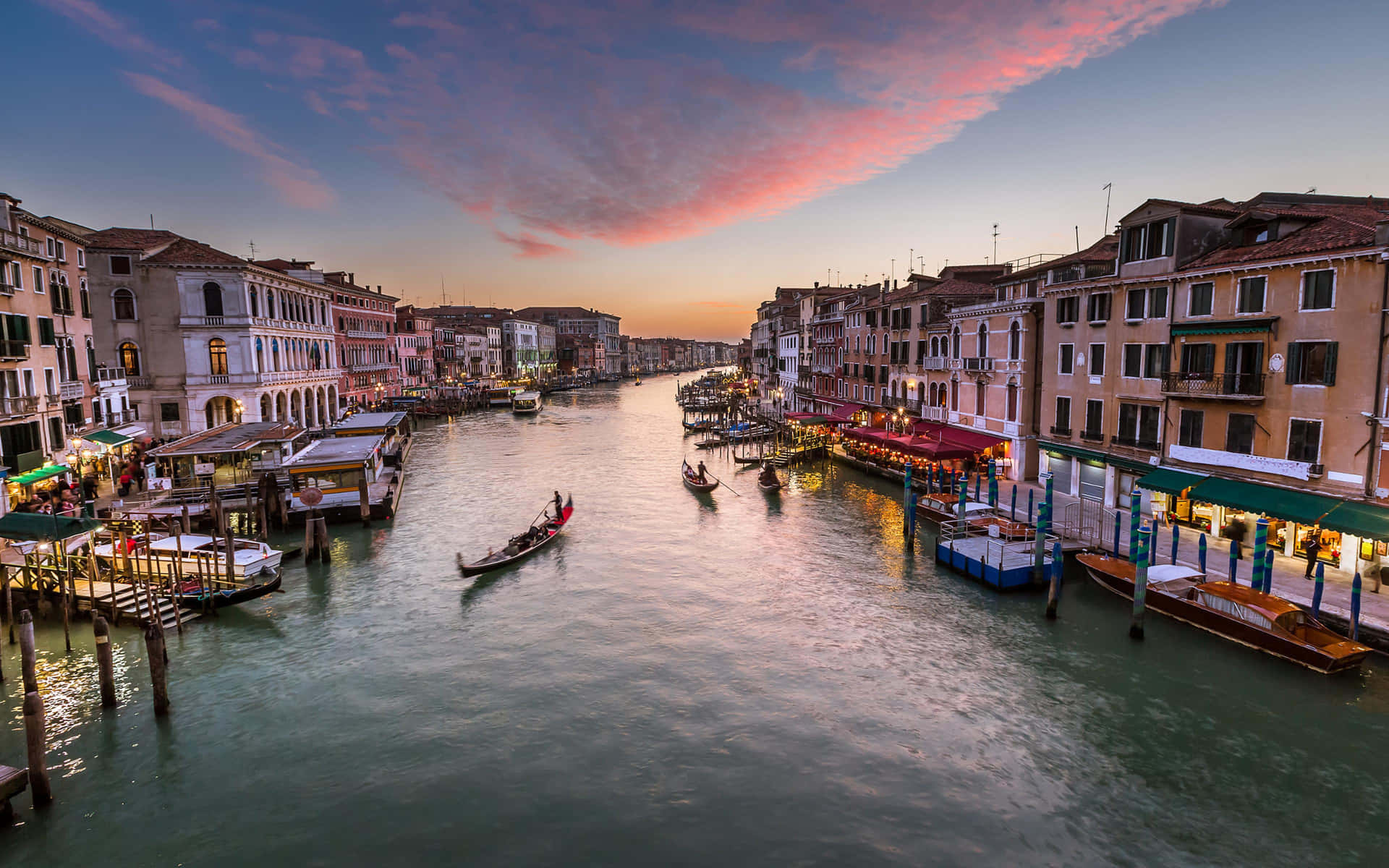 Venetian Sunset Grand Canal Background