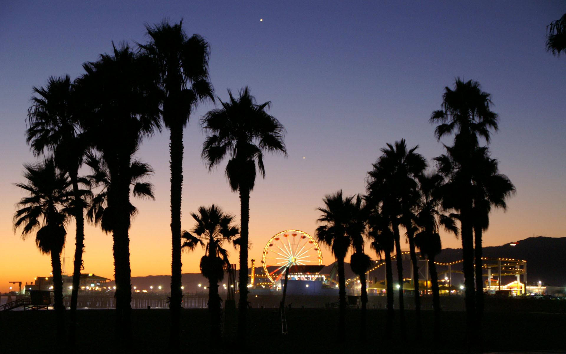 Venice Beach Santa Monica Pier Background