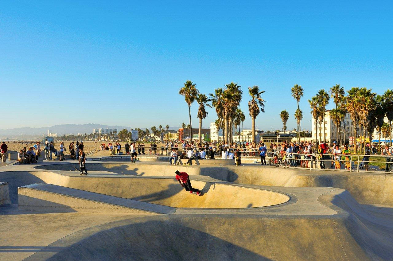 Venice Beach Skateboard Park Background