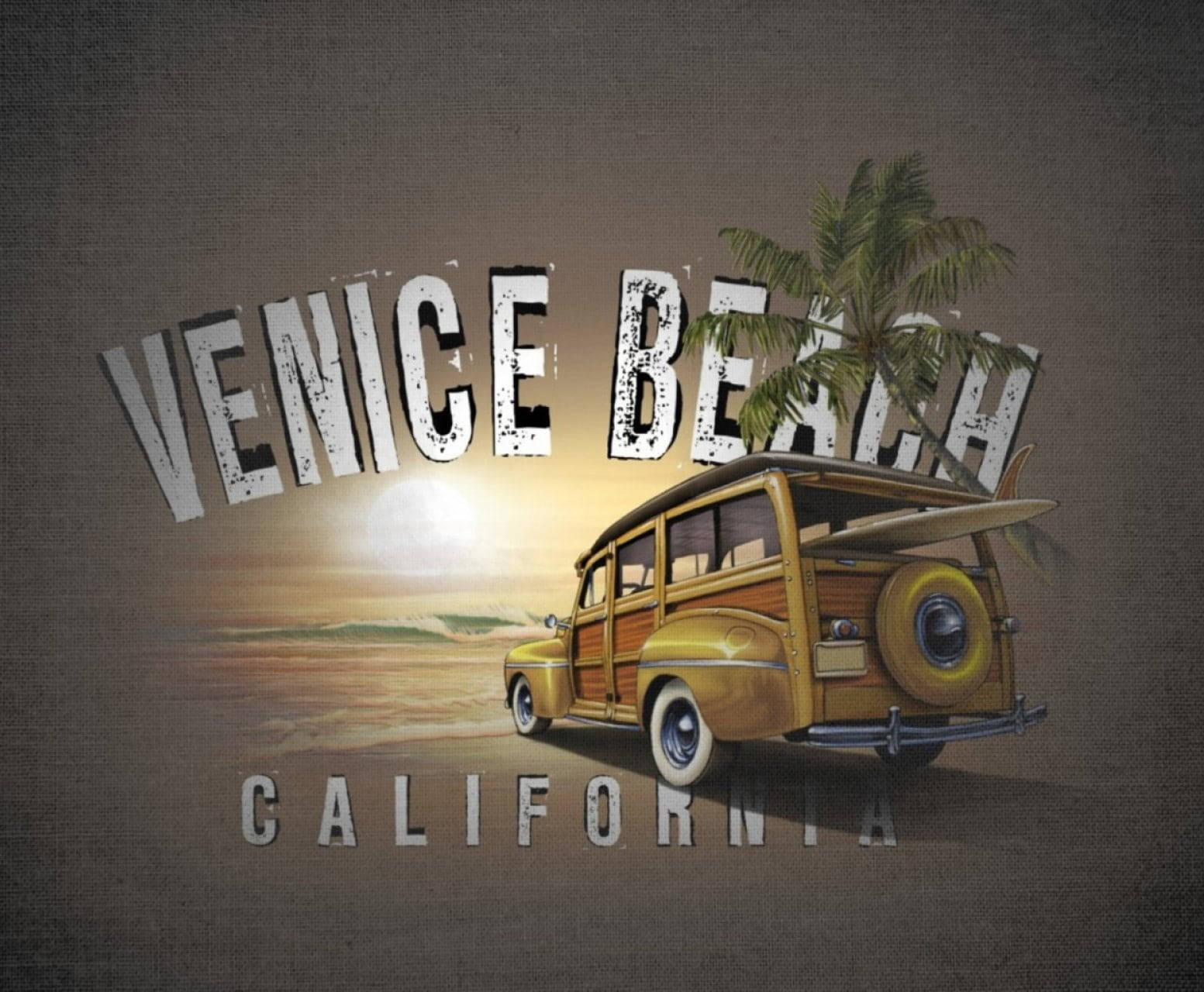 Venice Beach Surfer Van Background