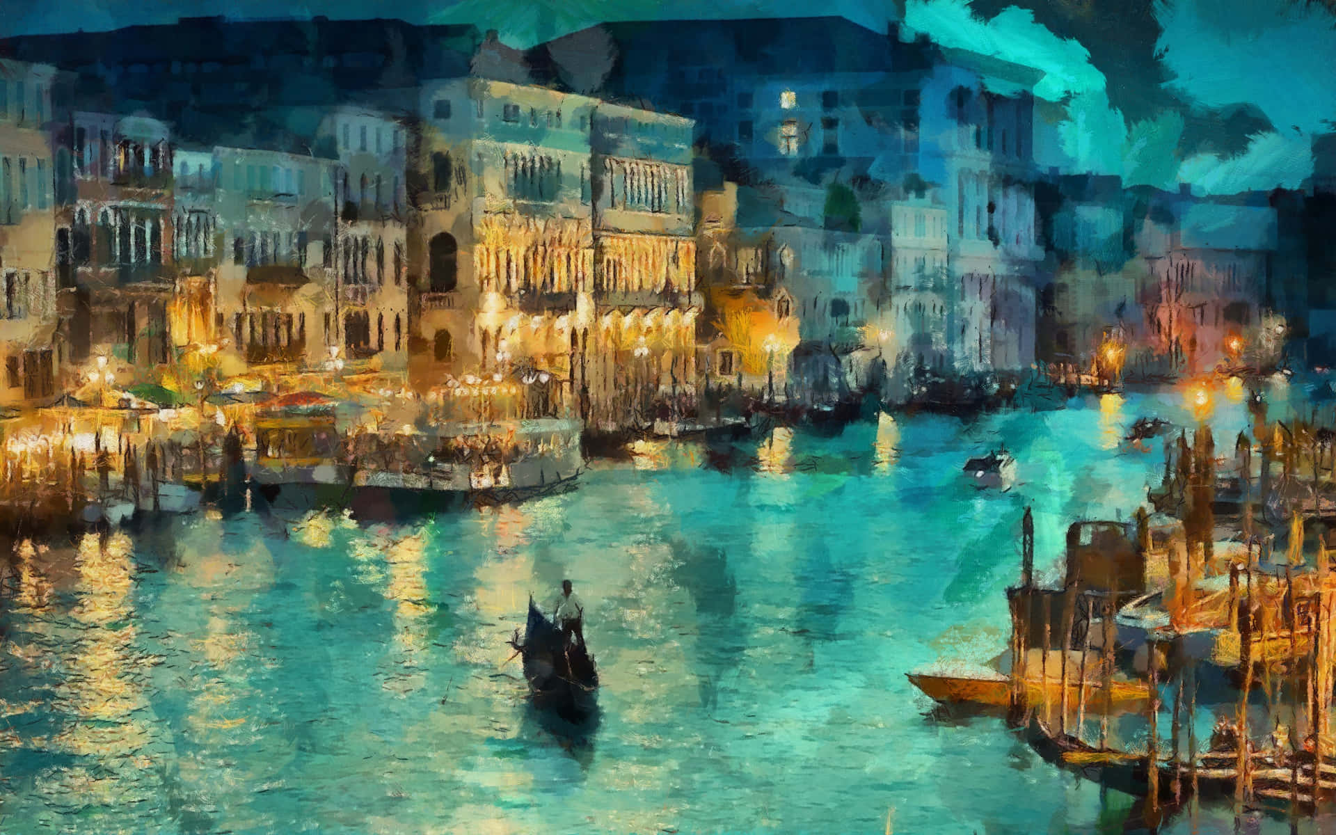 Venice Italy 4k Painting Background