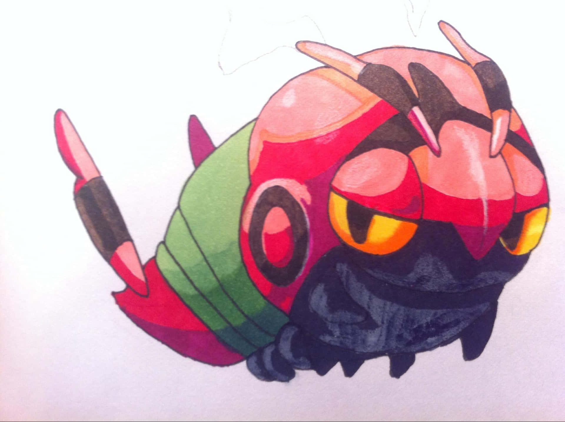 Venipede Drawing Hd Background