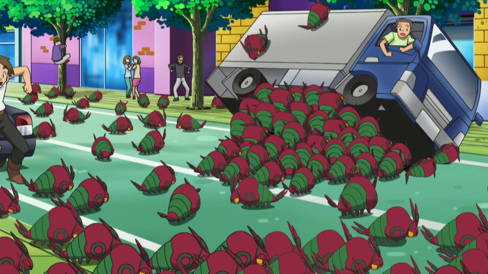 Venipede On The Road Background