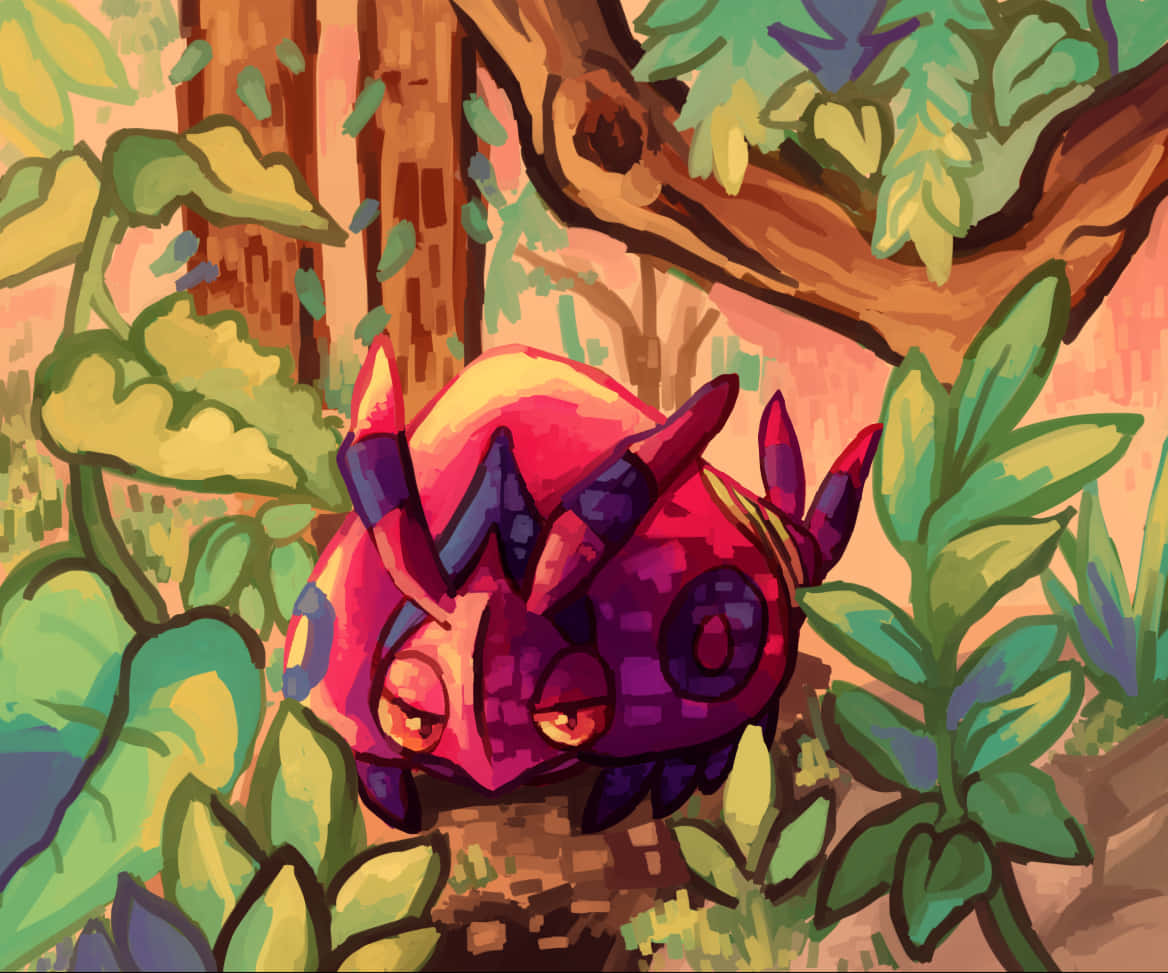 Venipede On Tree Painting Hd Background