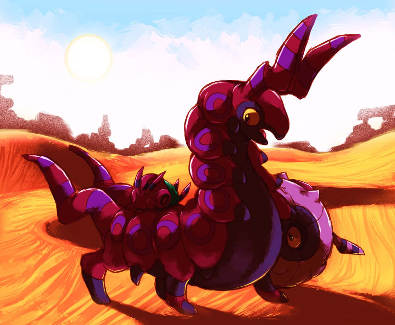 Venipede, The Bug-type Pokémon With A Fast And Fierce Temperament Background