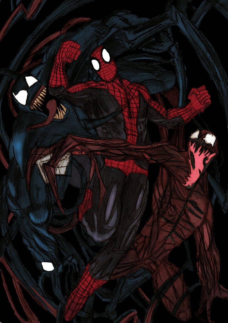 Venom And Carnage In All Their Glory Background