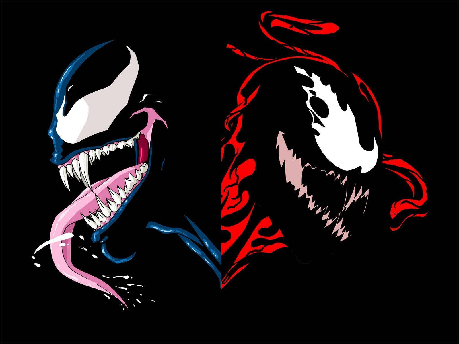 Venom Carnage Back To Back Art Background