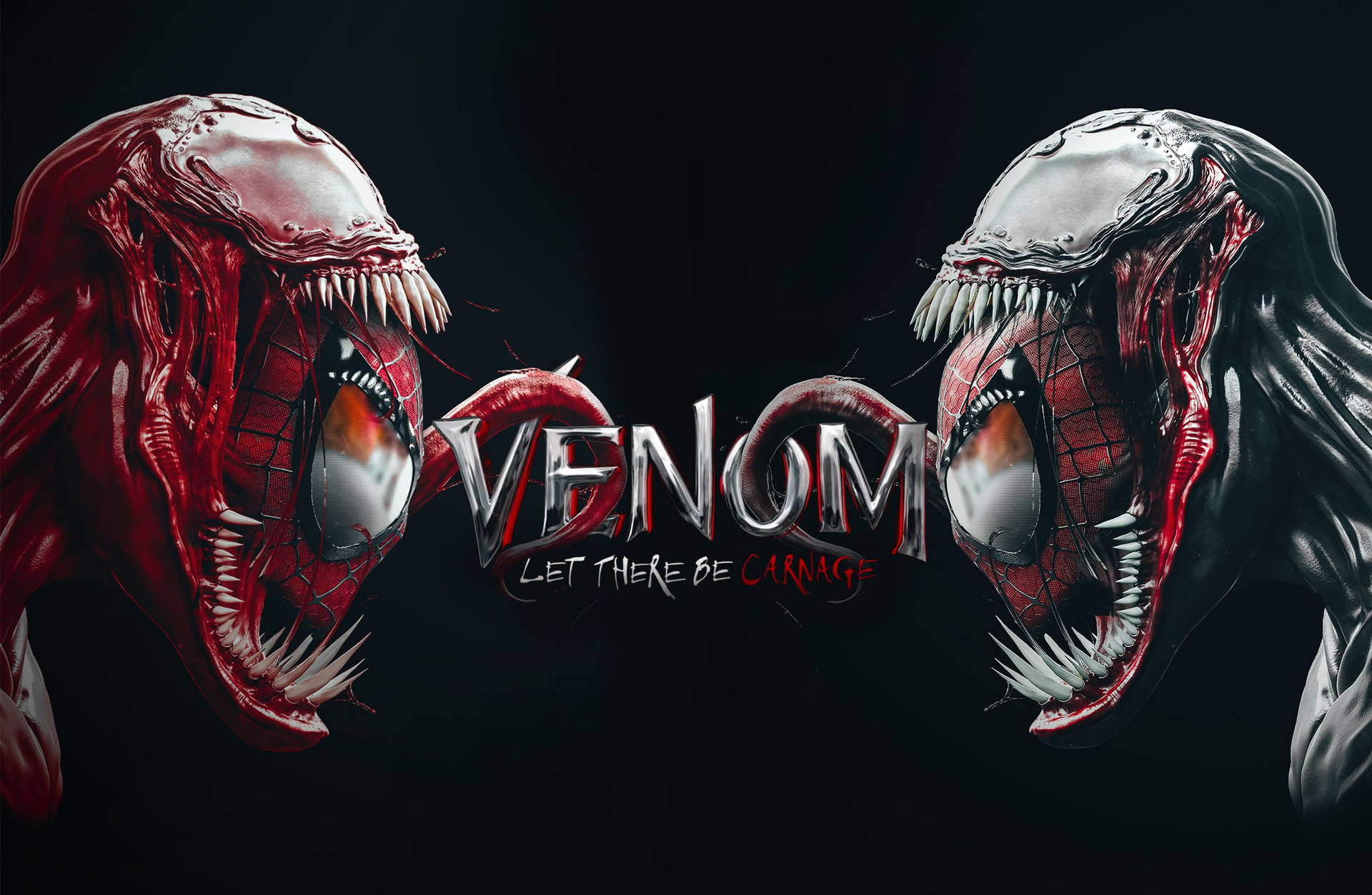 Venom Carnage Roaring Spider-man Background