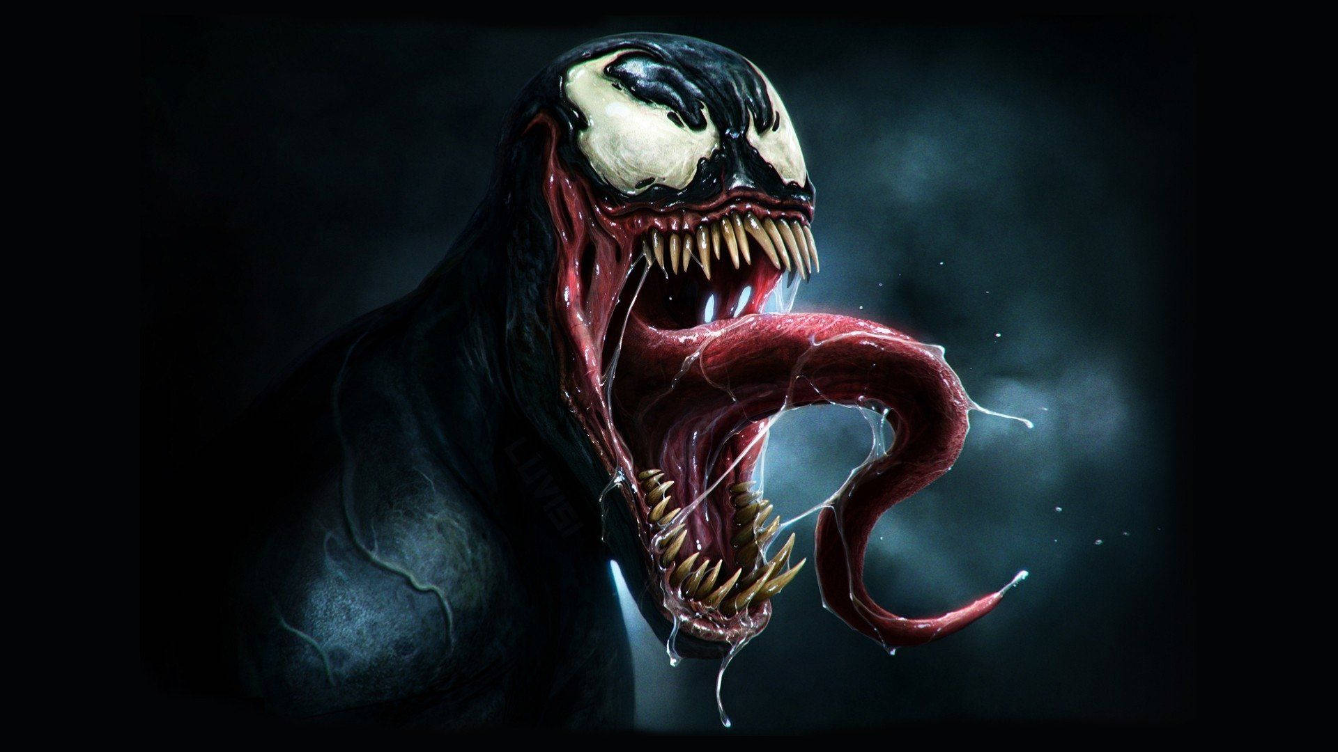Venom From Marvel Headshot Background