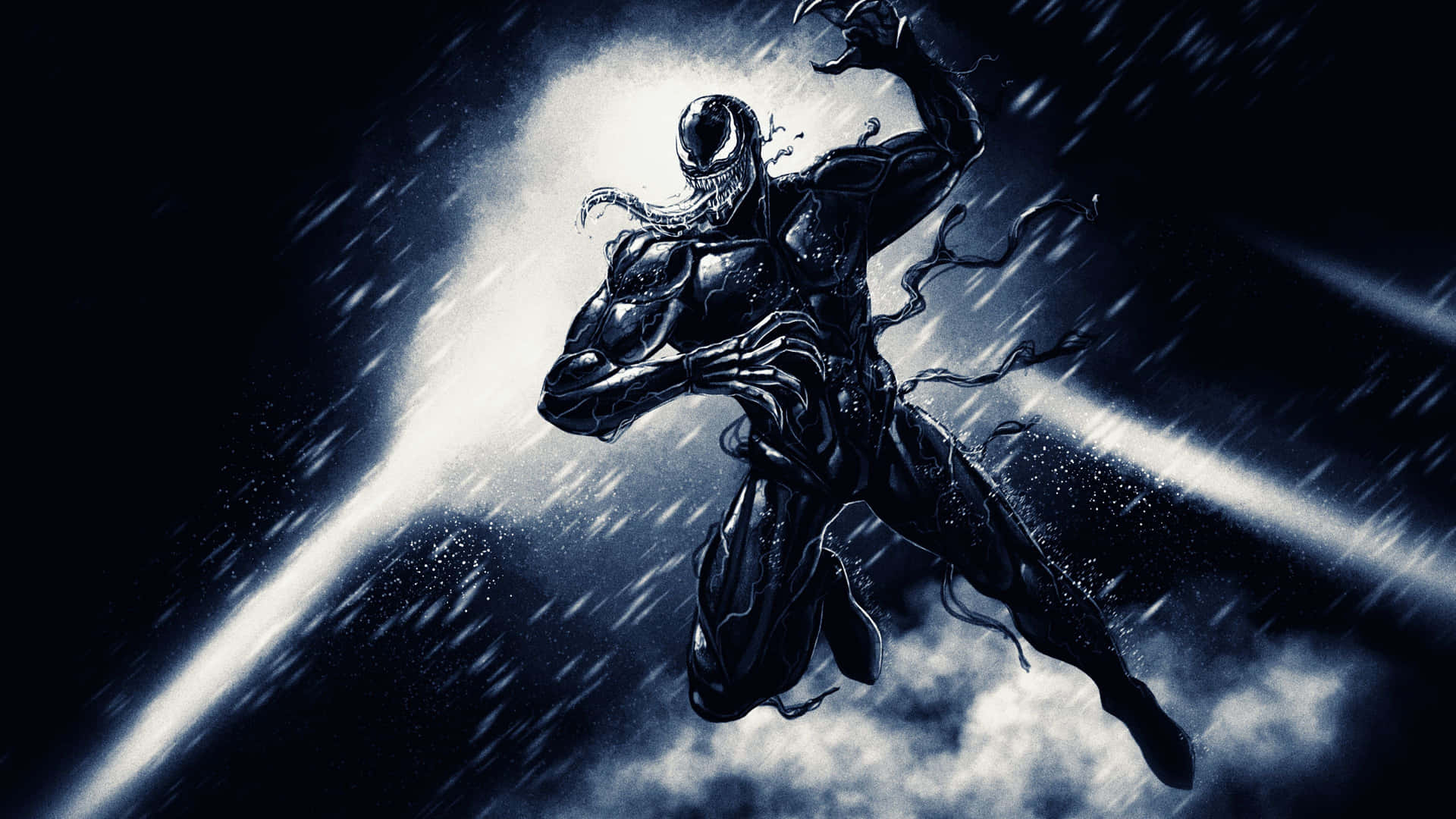 Venom In The Rain Wallpaper