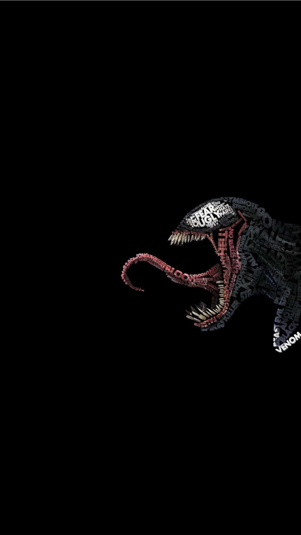Venom Is Shown On A Black Background