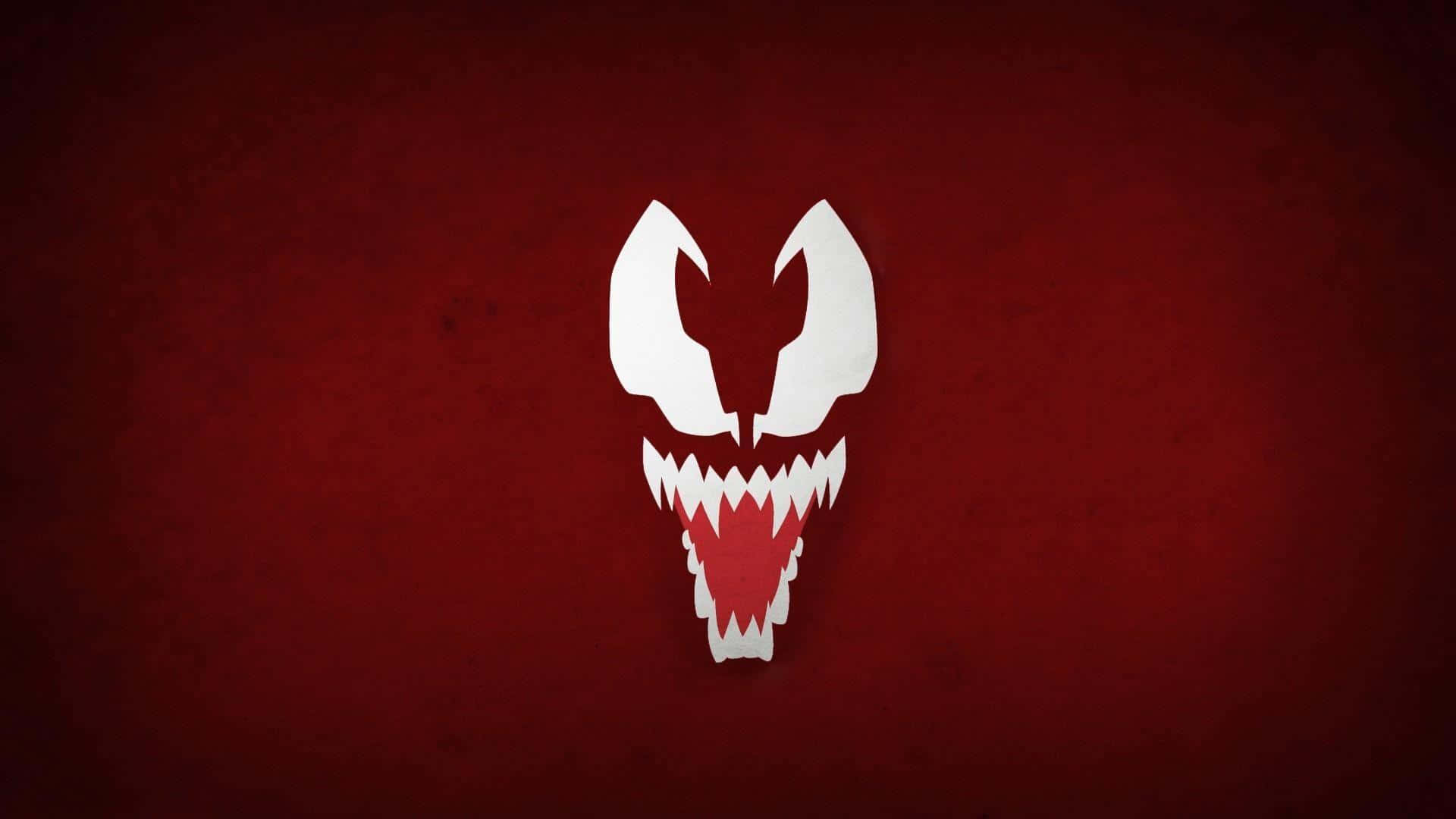 Venom Logo On A Red Background