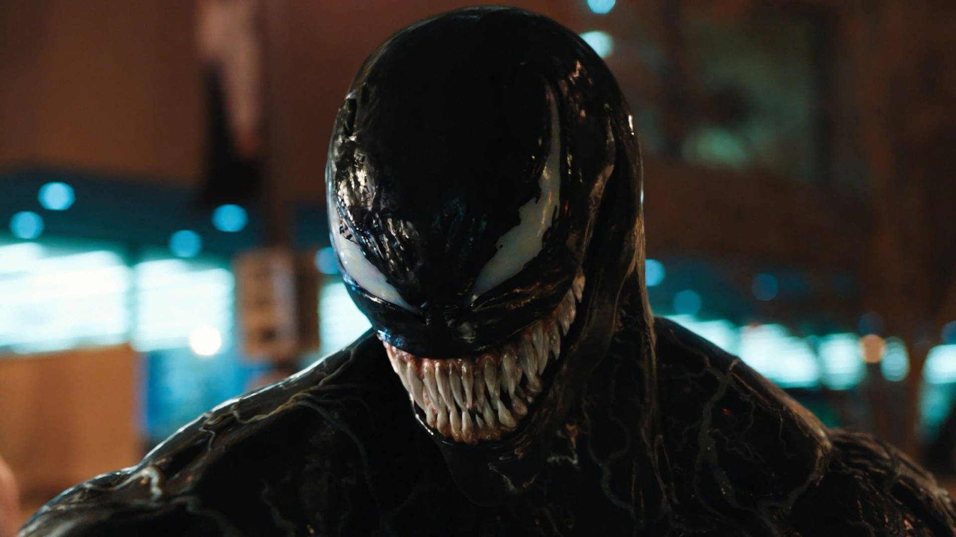 Venom Movie Creepy Grinning Venom Background