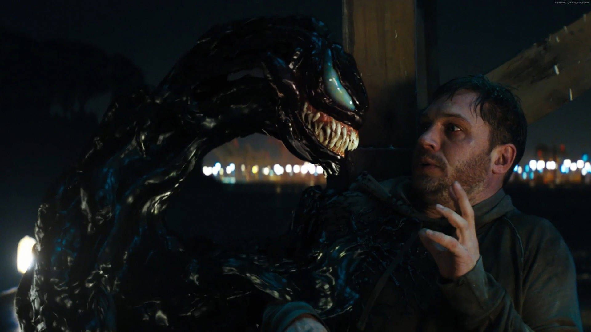 Venom Movie Eddie Arguing With Venom Background