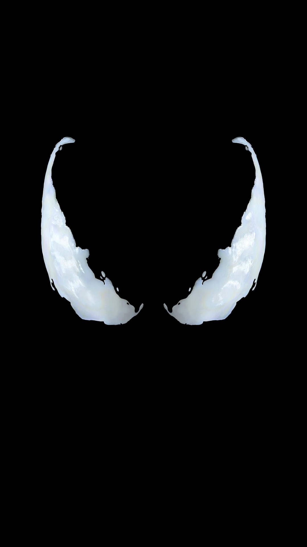 Venom Movie Iconic White Eyes Background