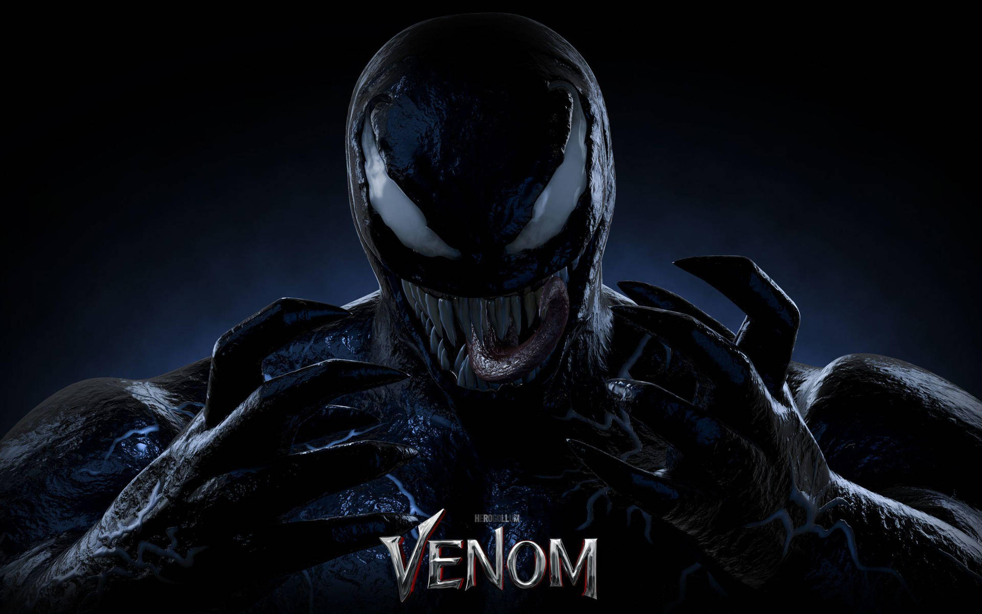 Venom Movie Pitch Black Body Background