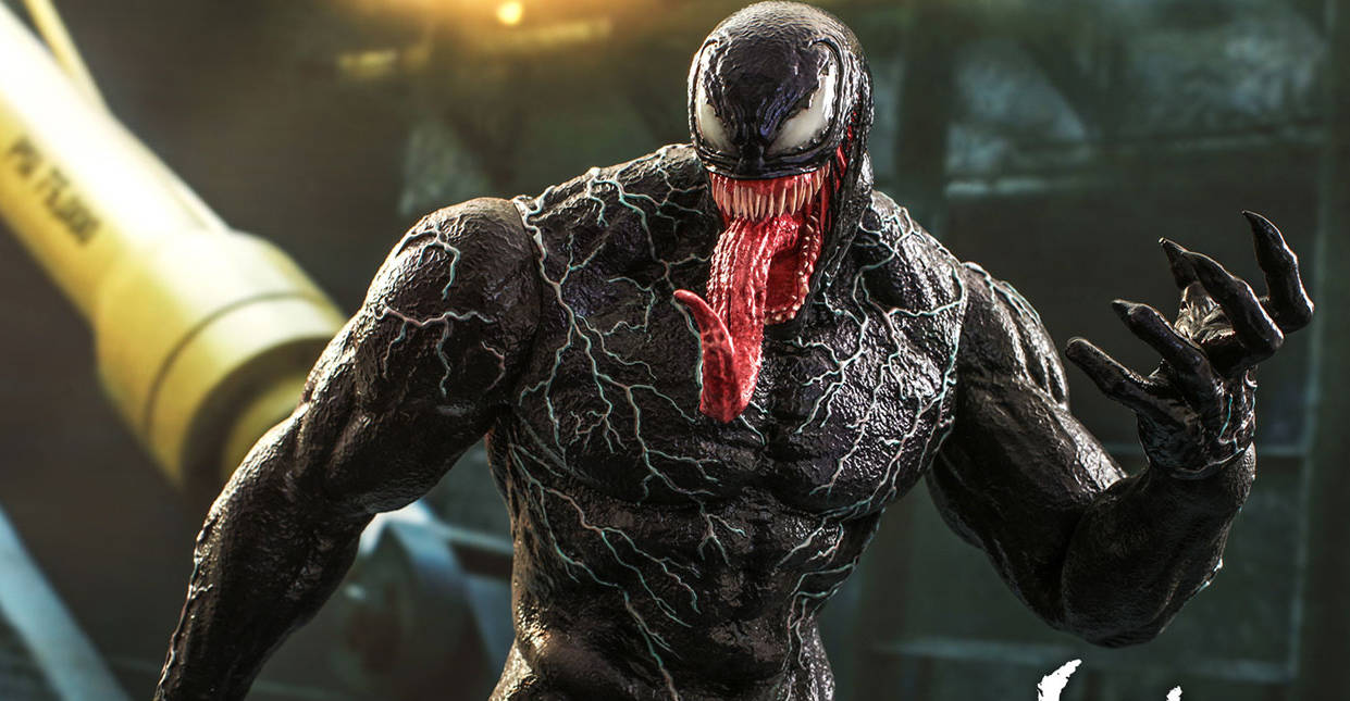 Venom Movie Slimy Black Body Background