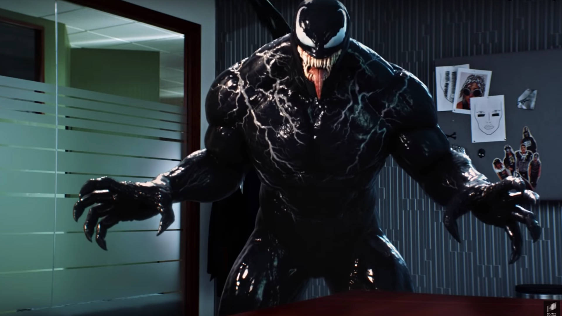 Venom Movie Venom With Massive Body Background