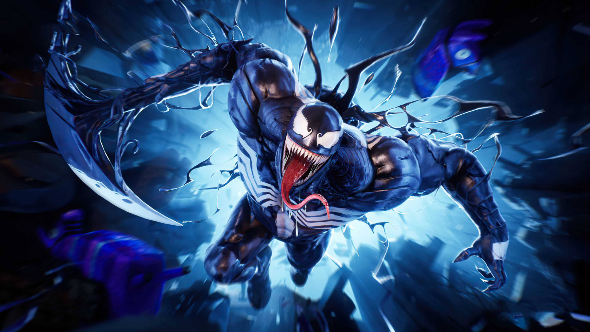 Venom Movie Venom With Scythes Hand Background