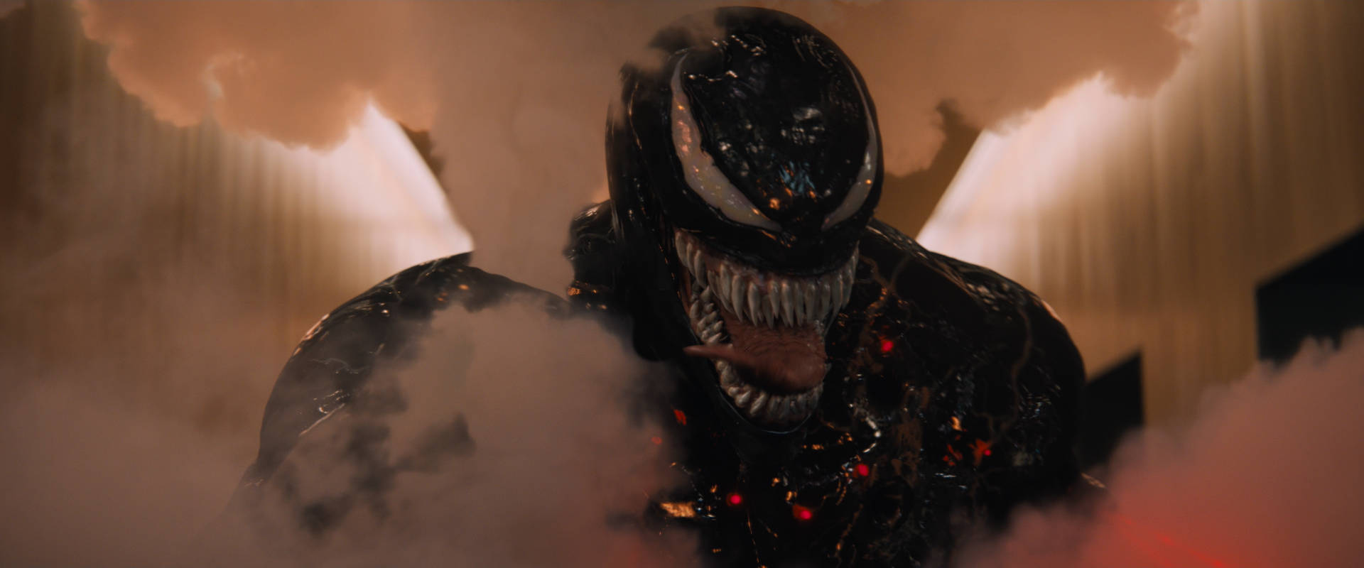 Venom Movie With Evil Eyes Background