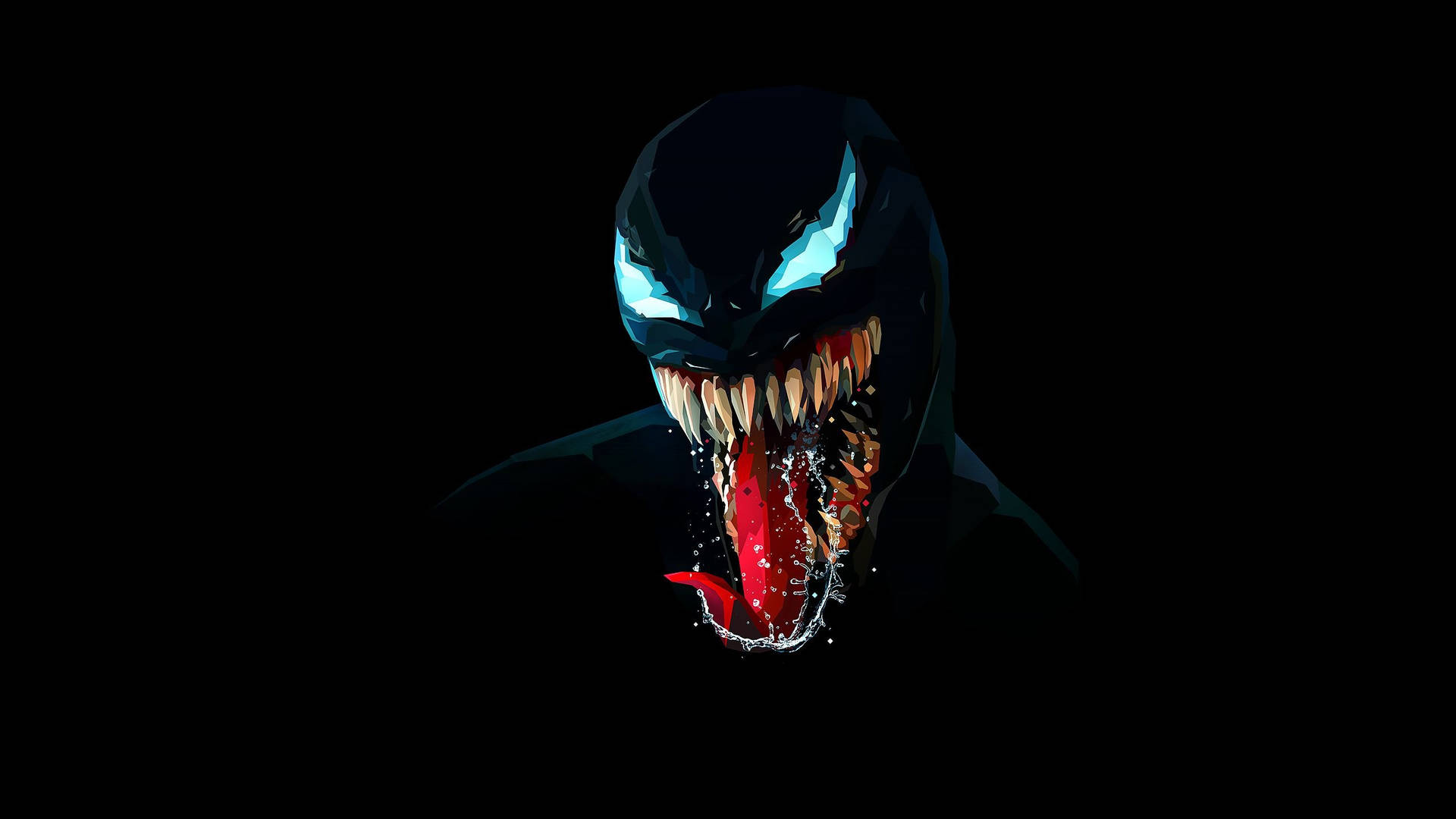 Venom Movie With Glowing Blue Eyes