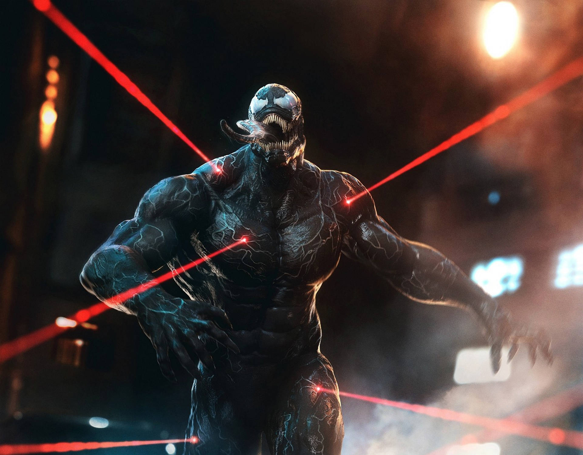 Venom Movie With Tactical Lasers Background