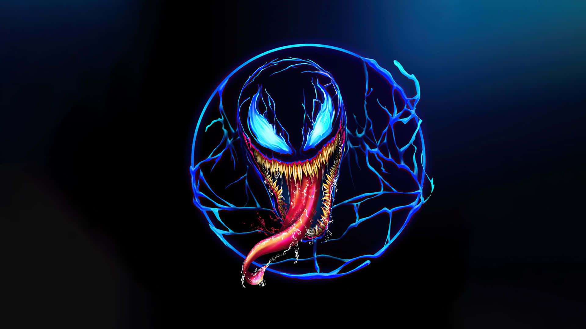 Venom Neon Art4 K Wallpaper Background